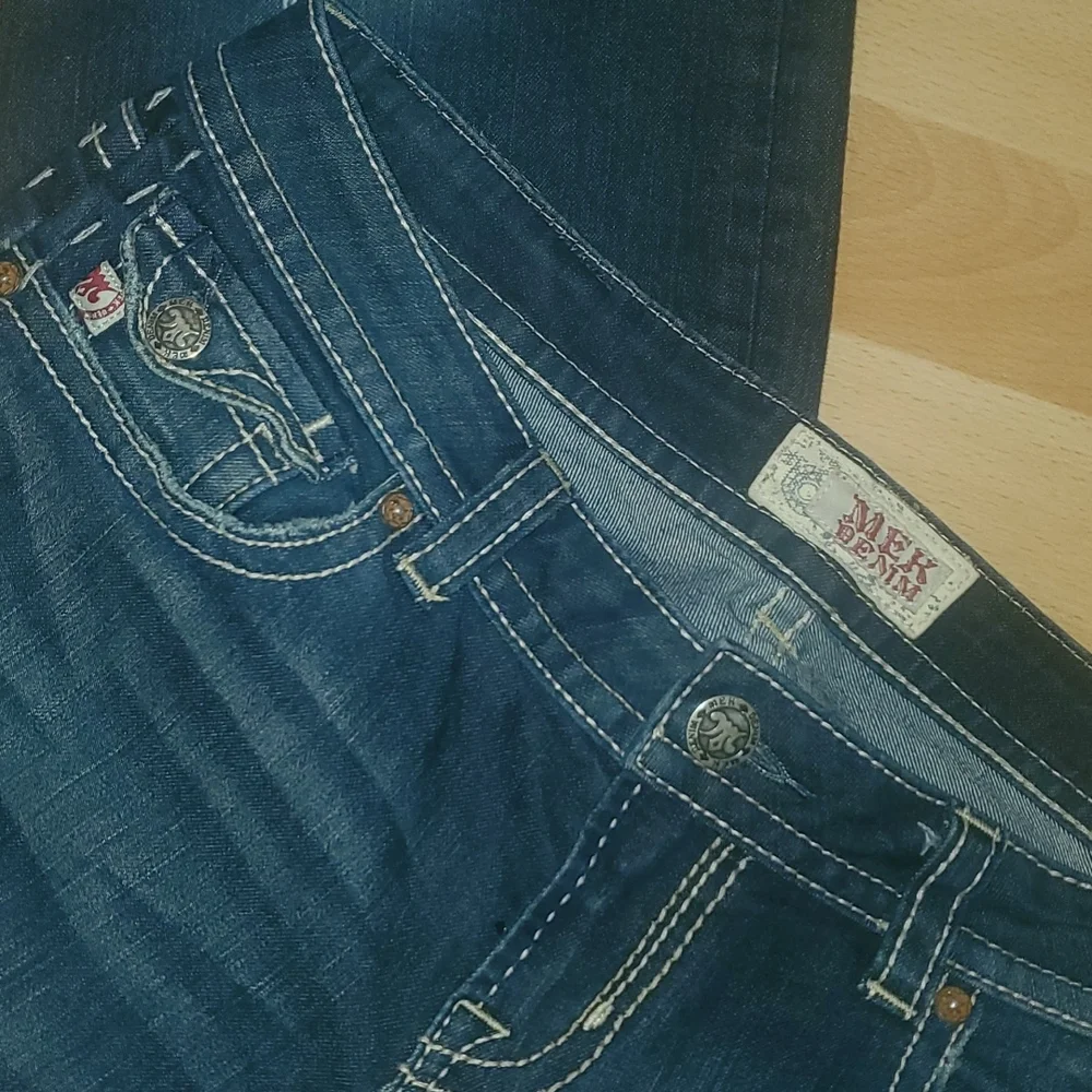 MEK Dark Blue Bootcut Women's Jeans - Picture 8 of 13